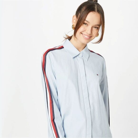 Tommy Hilfiger Dresses & Skirts - Tommy Hilfiger Jean Shirt Dress with Role Tab Sleeves